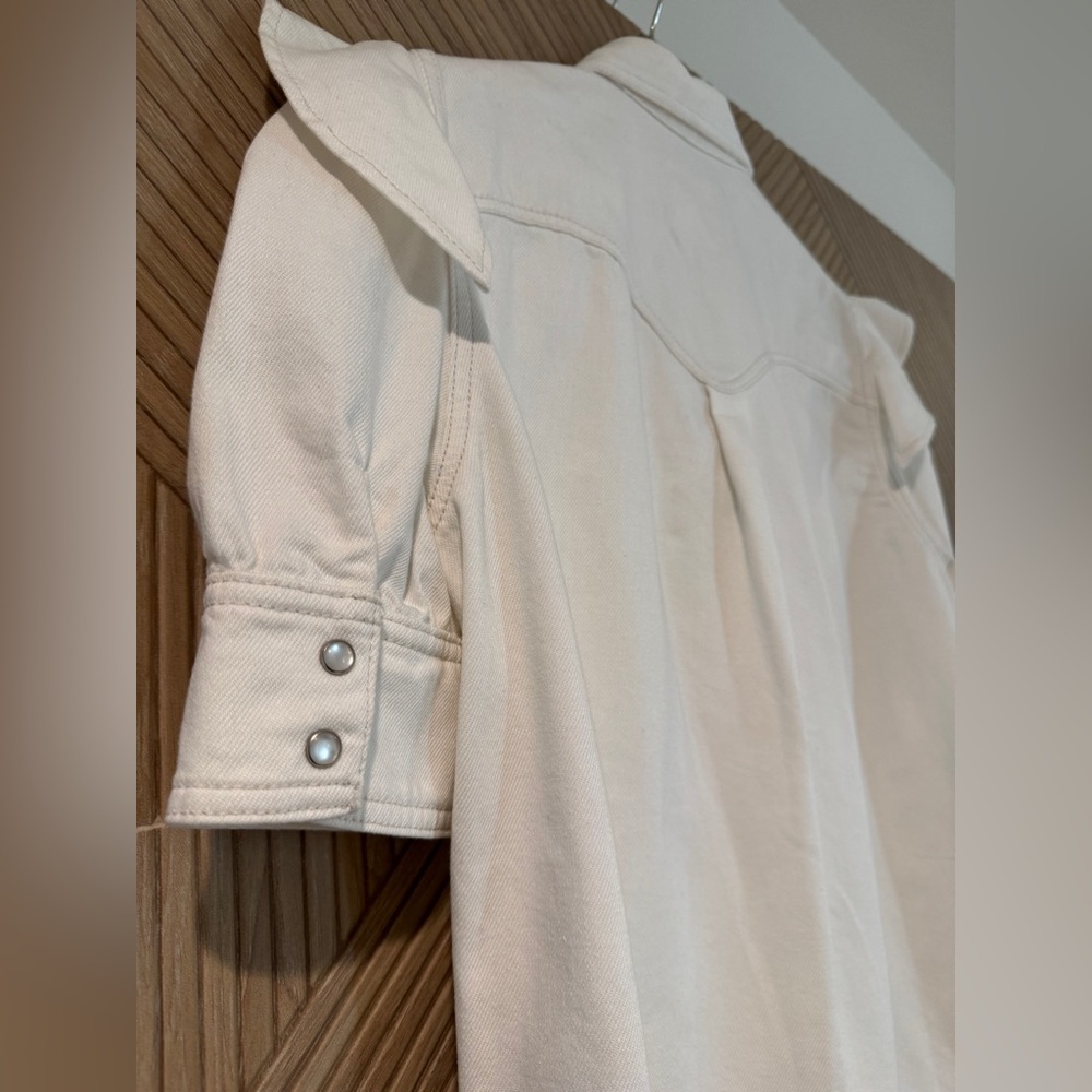 🤍Zadig & Voltaire🤍Toky White Denim Ruffle Shirt, M - Picture 11 of 13